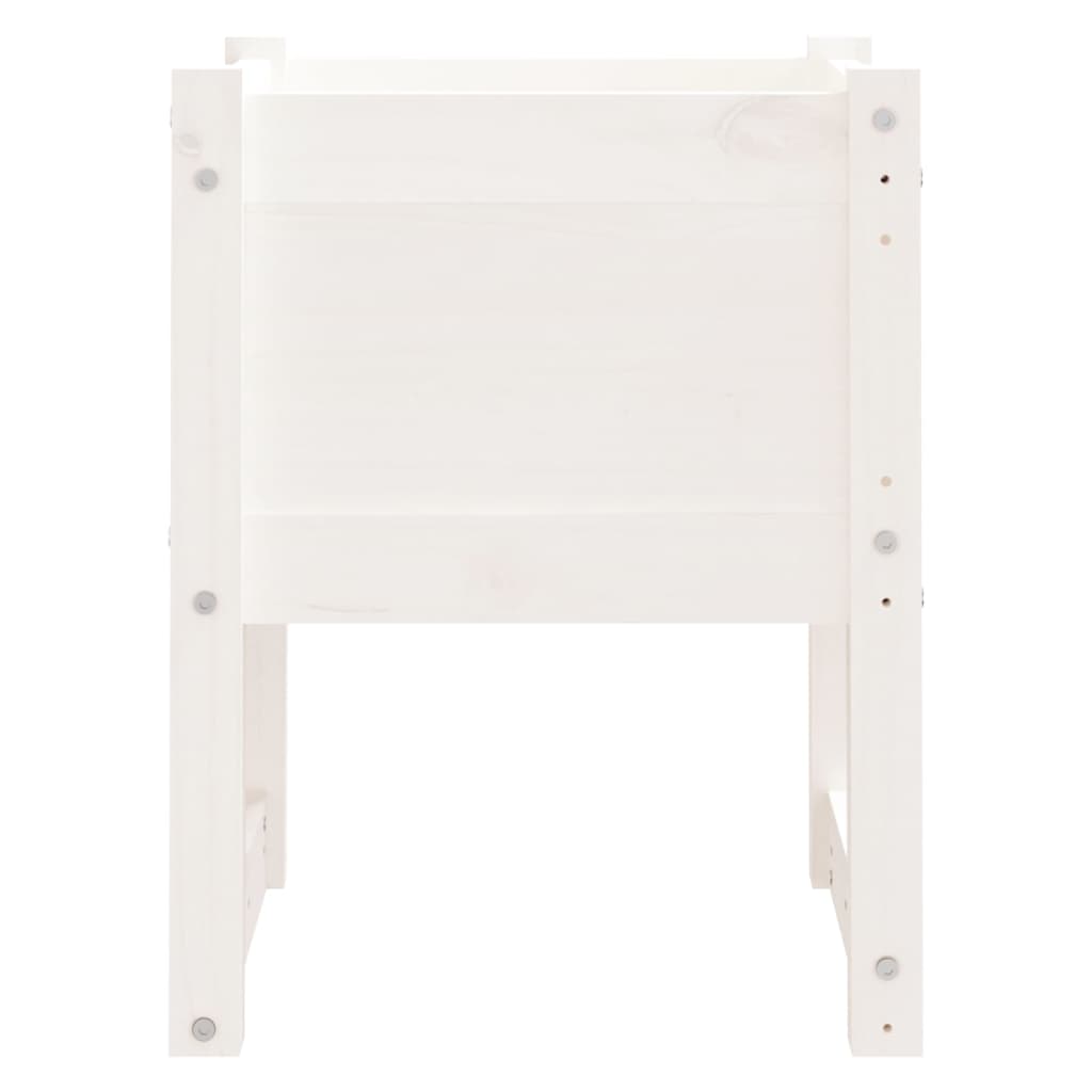 plantekasser 2 stk. 40x40x52,5 cm massivt fyrretræ hvid