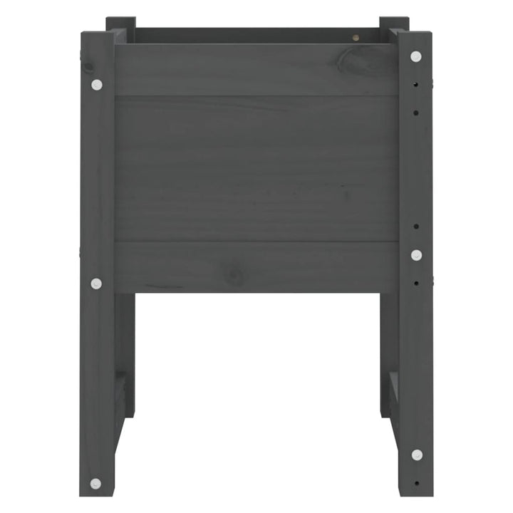 plantekasser 2 stk. 40x40x52,5 cm massivt fyrretræ grå