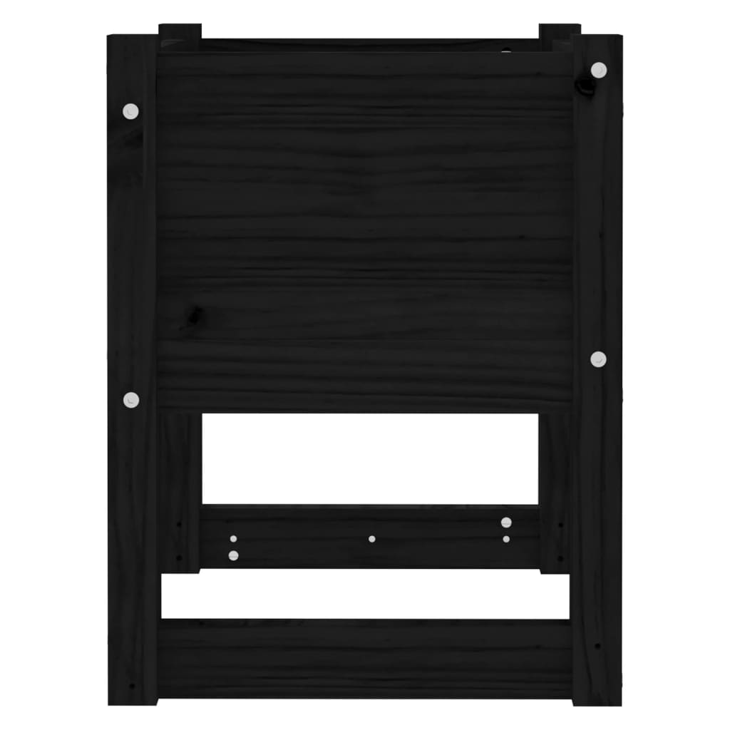 plantekasse 40x40x52,5 cm massivt fyrretræ sort