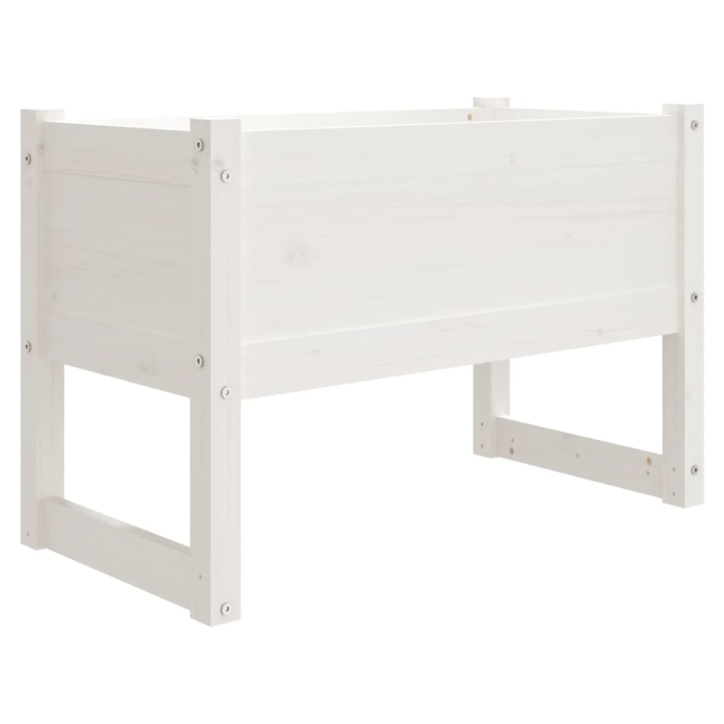 plantekasse 78x40x52 cm massivt fyrretræ hvid