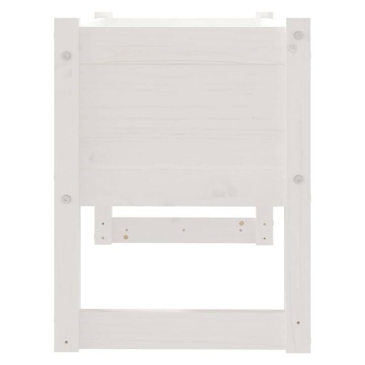 plantekasse 78x40x52 cm massivt fyrretræ hvid