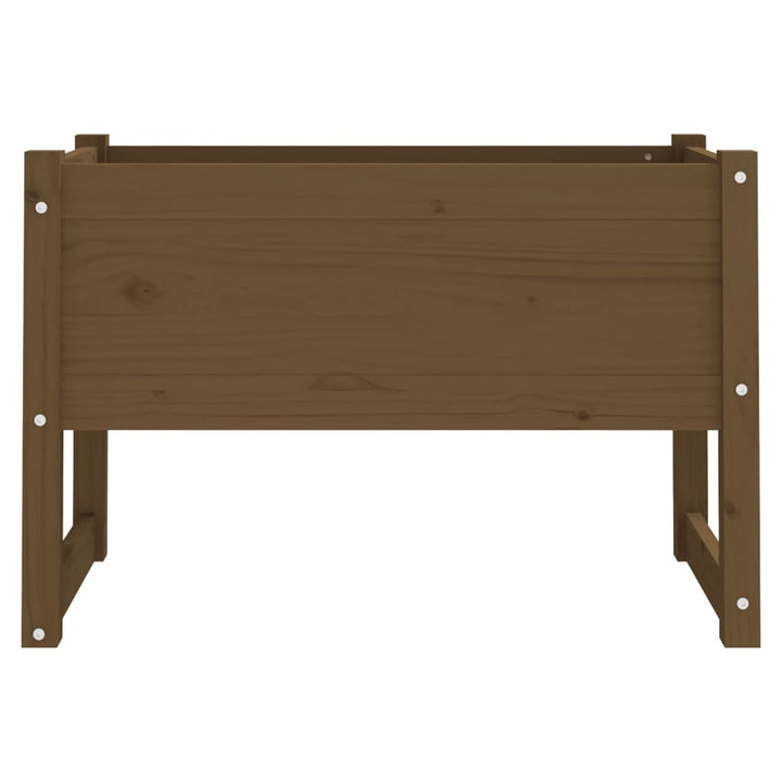 plantekasse 78x40x52 cm massivt fyrretræ gyldenbrun