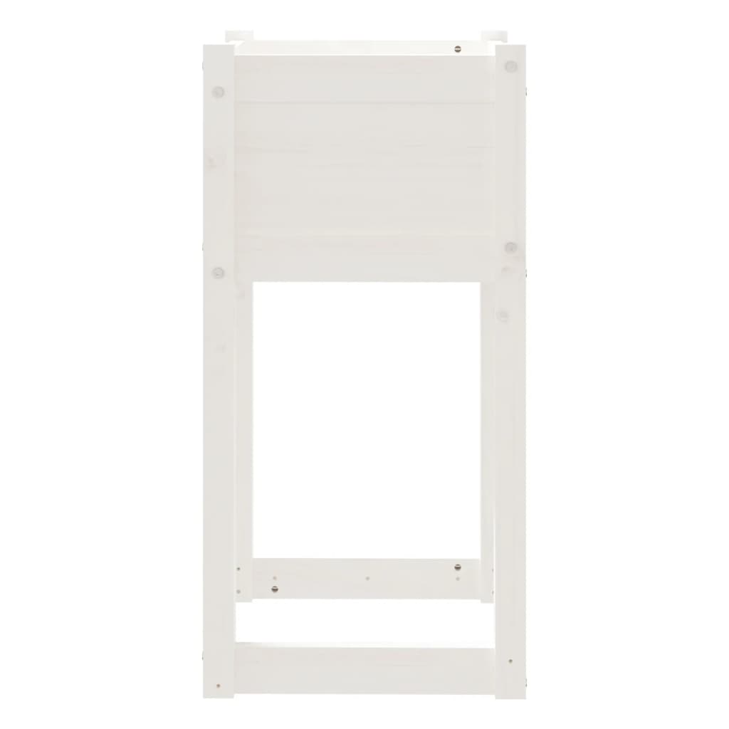 plantekasse 40x40x81 cm massivt fyrretræ hvid