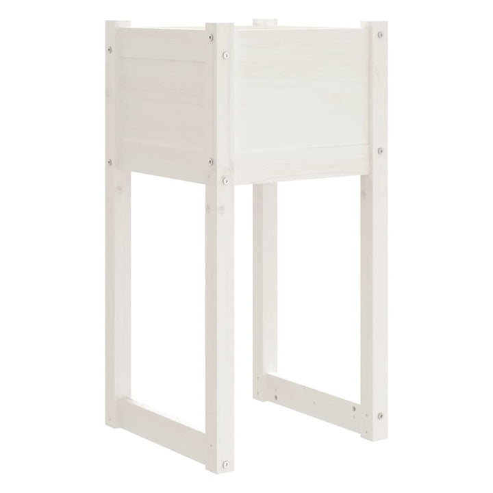 plantekasser 2 stk. 40x40x81 cm massivt fyrretræ hvid