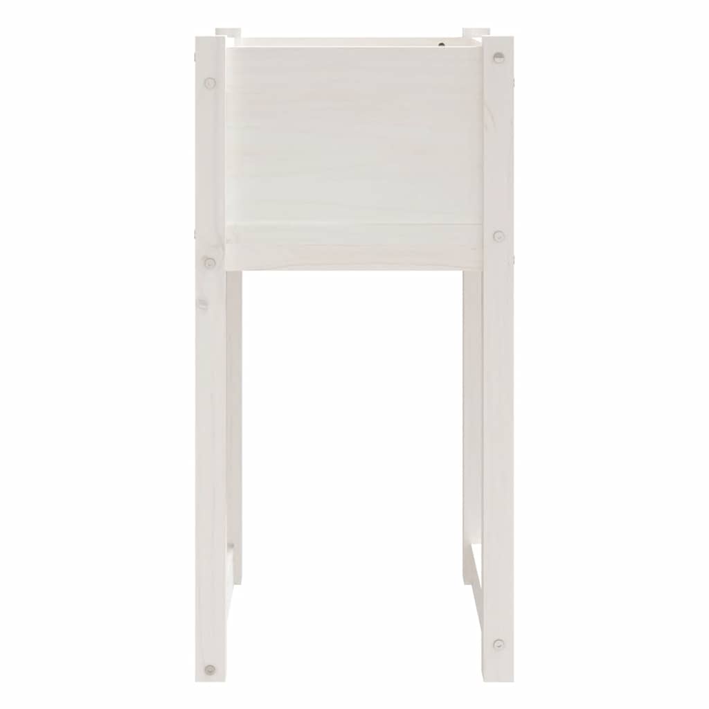 plantekasser 2 stk. 40x40x81 cm massivt fyrretræ hvid