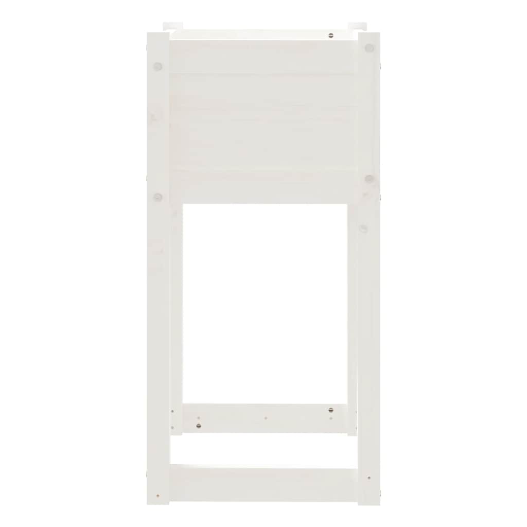 plantekasser 2 stk. 40x40x81 cm massivt fyrretræ hvid