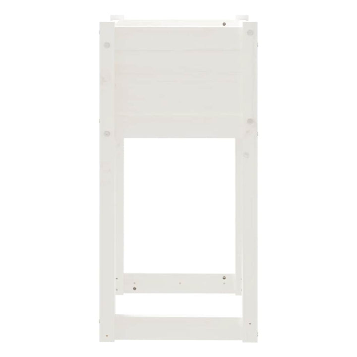 plantekasser 2 stk. 40x40x81 cm massivt fyrretræ hvid