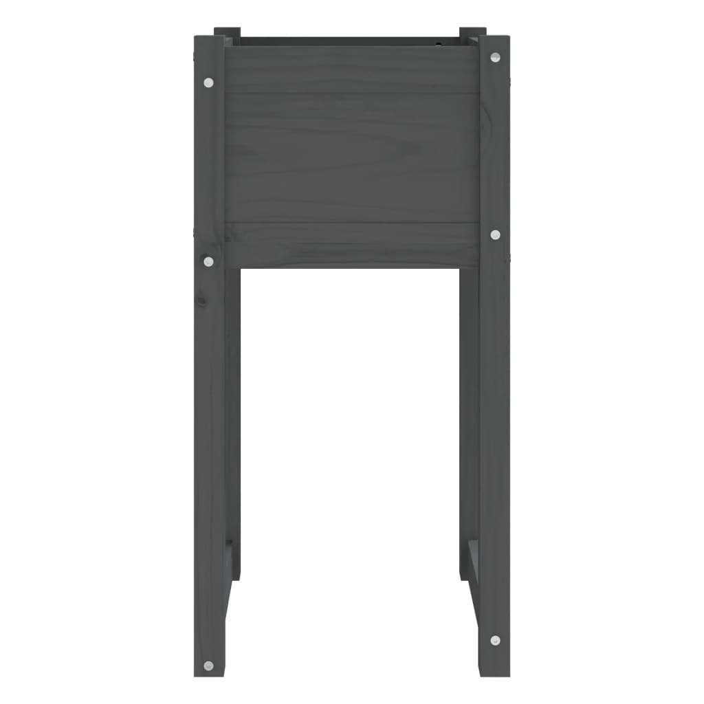 plantekasse 40x40x81 cm massivt fyrretræ grå