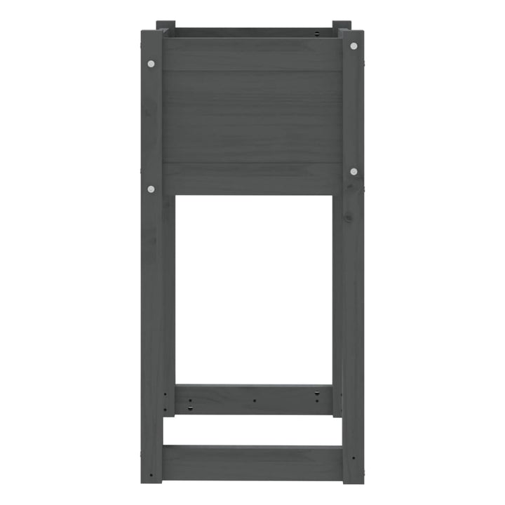 plantekasse 40x40x81 cm massivt fyrretræ grå