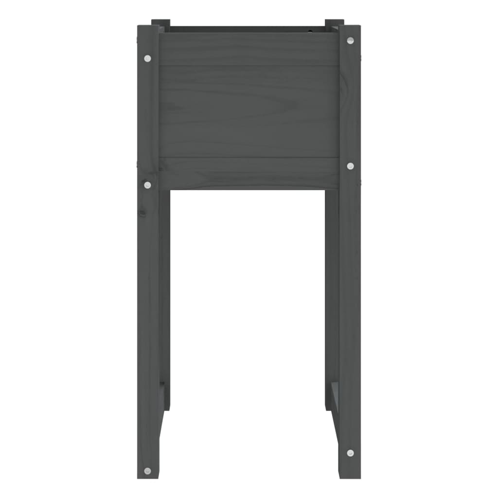 plantekasser 2 stk. 40x40x81 cm massivt fyrretræ grå