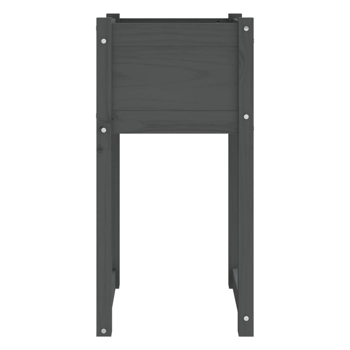 plantekasser 2 stk. 40x40x81 cm massivt fyrretræ grå