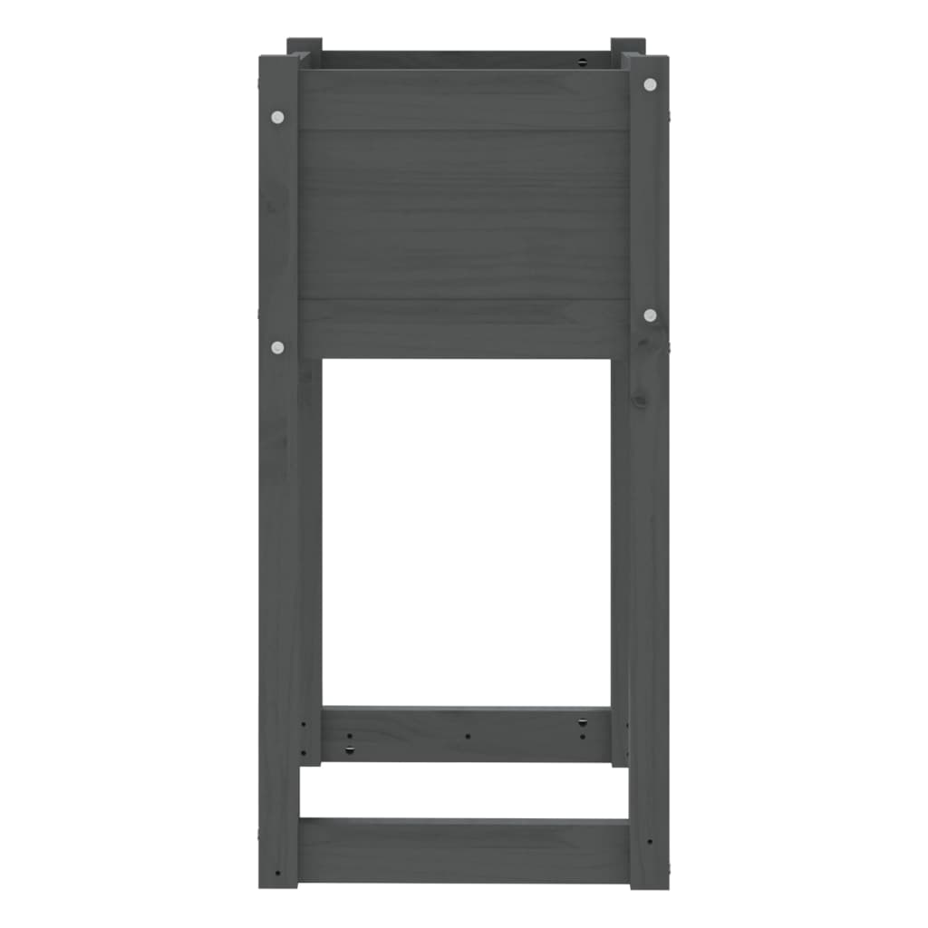 plantekasser 2 stk. 40x40x81 cm massivt fyrretræ grå