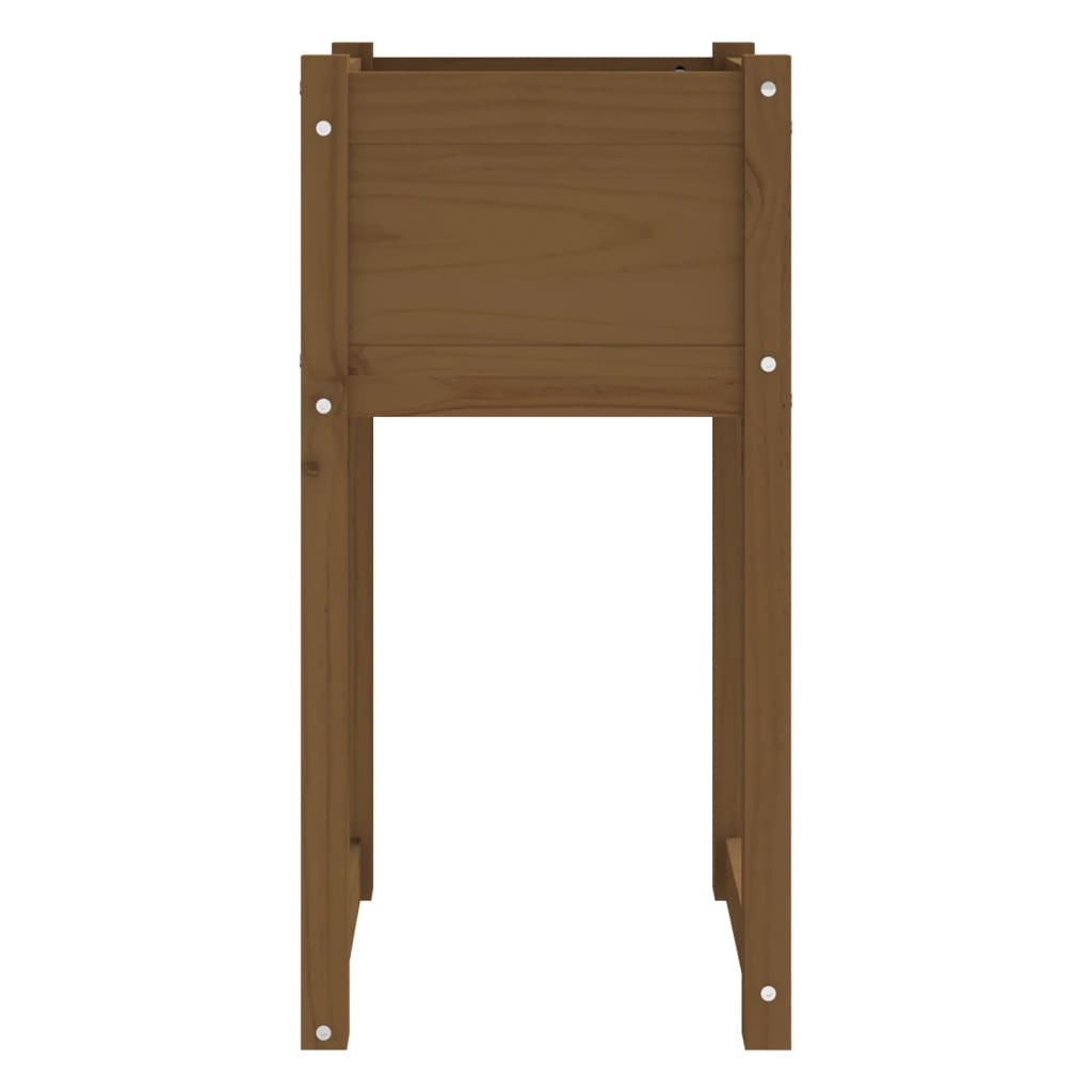 plantekasse 40x40x81 cm massivt fyrretræ gyldenbrun