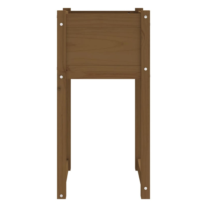 plantekasse 40x40x81 cm massivt fyrretræ gyldenbrun