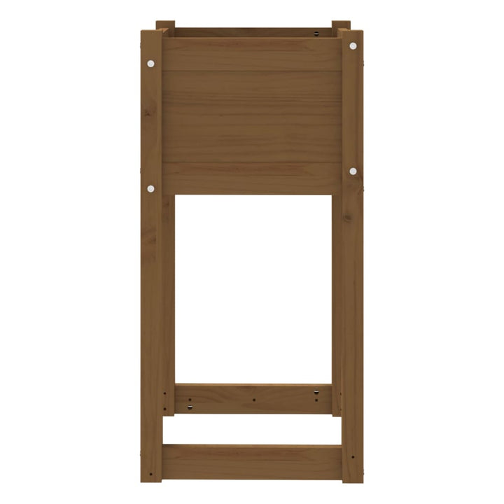 plantekasse 40x40x81 cm massivt fyrretræ gyldenbrun