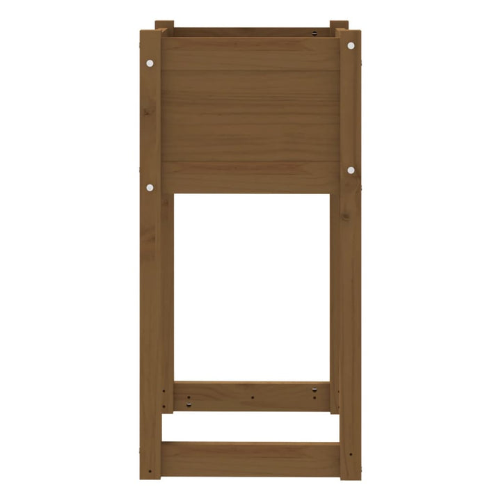 plantekasser 2 stk. 40x40x81 cm massivt fyrretræ gyldenbrun