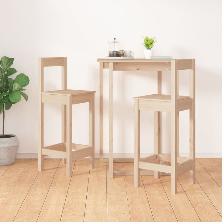 barstole 2 stk. 40x41,5x112 cm massivt fyrretræ