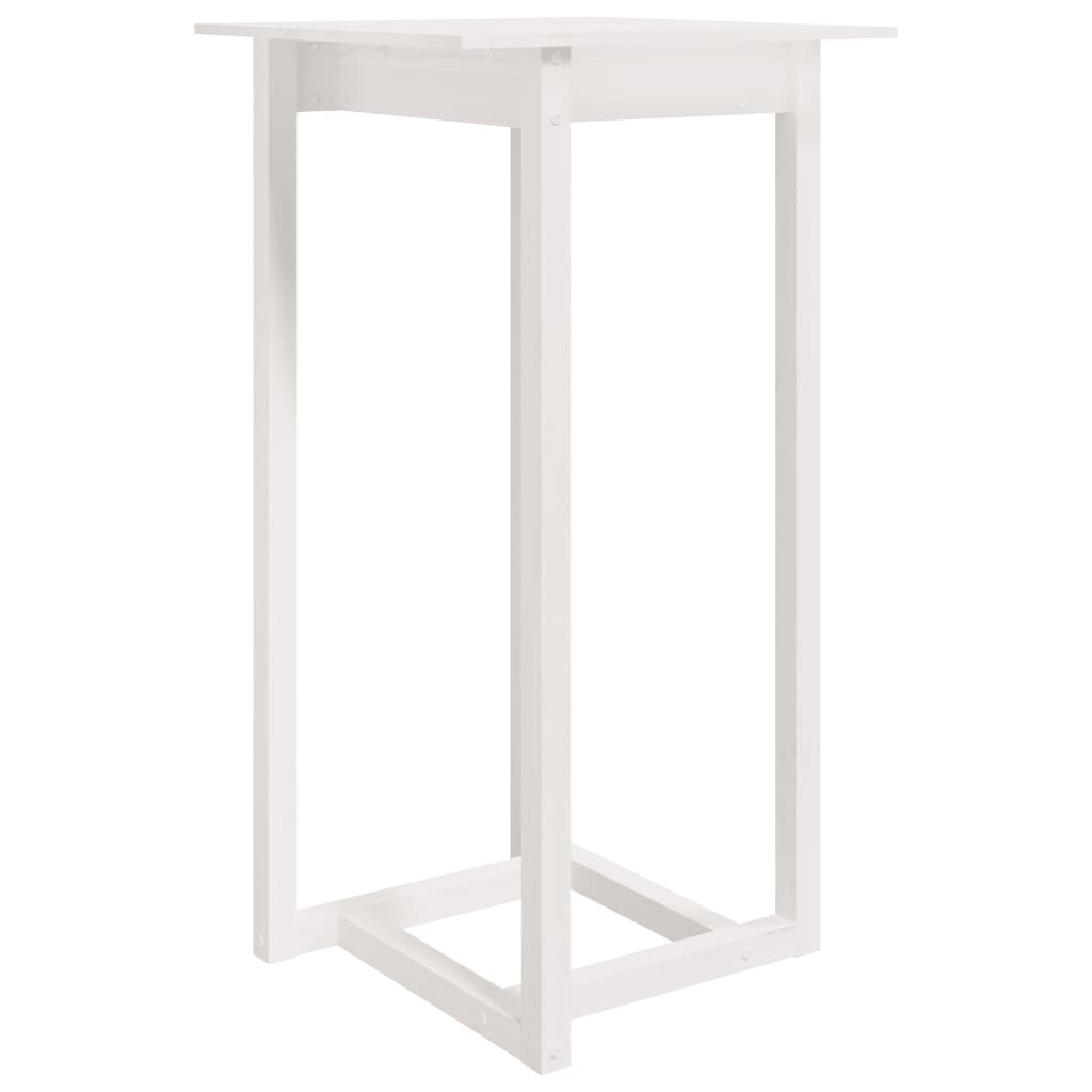 barbord 60x60x110 cm massivt fyrretræ hvid
