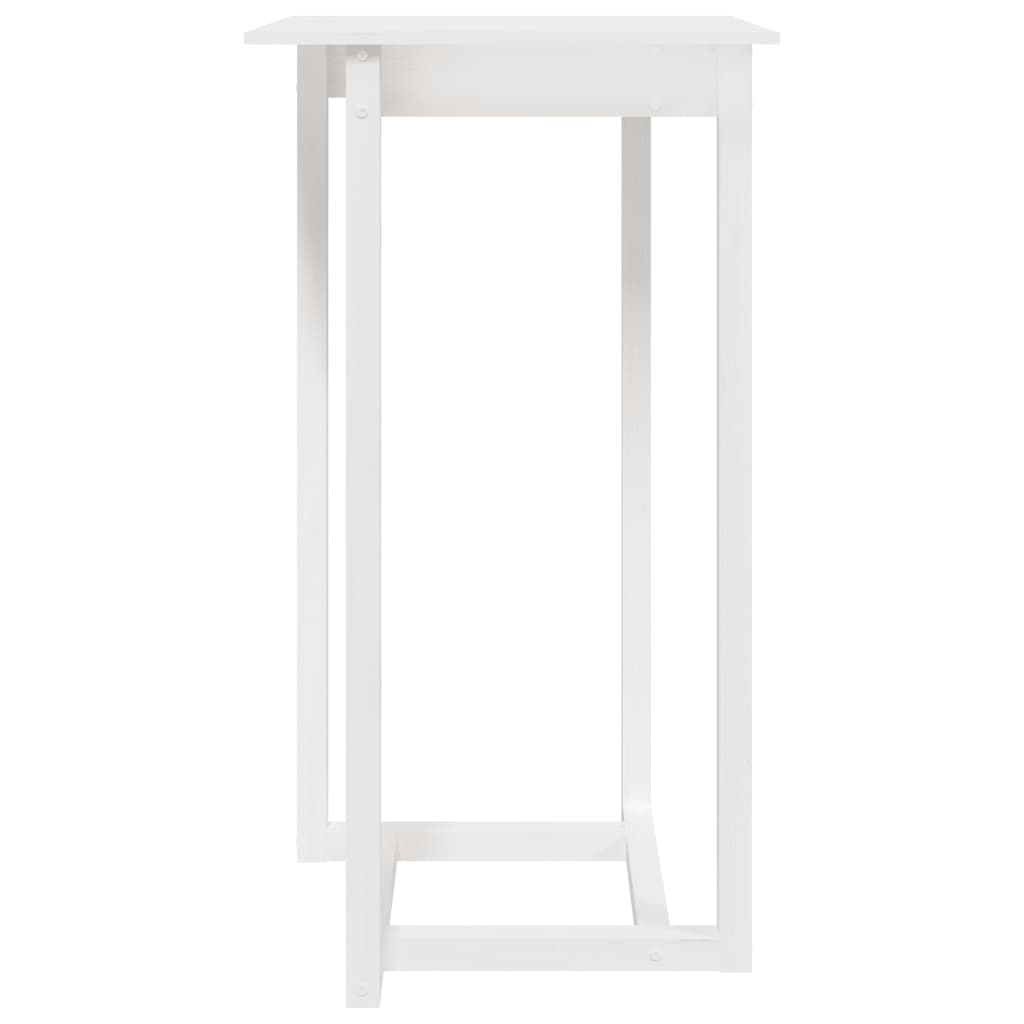 barbord 60x60x110 cm massivt fyrretræ hvid