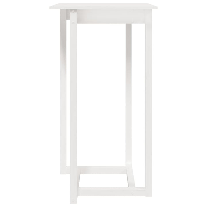 barbord 60x60x110 cm massivt fyrretræ hvid
