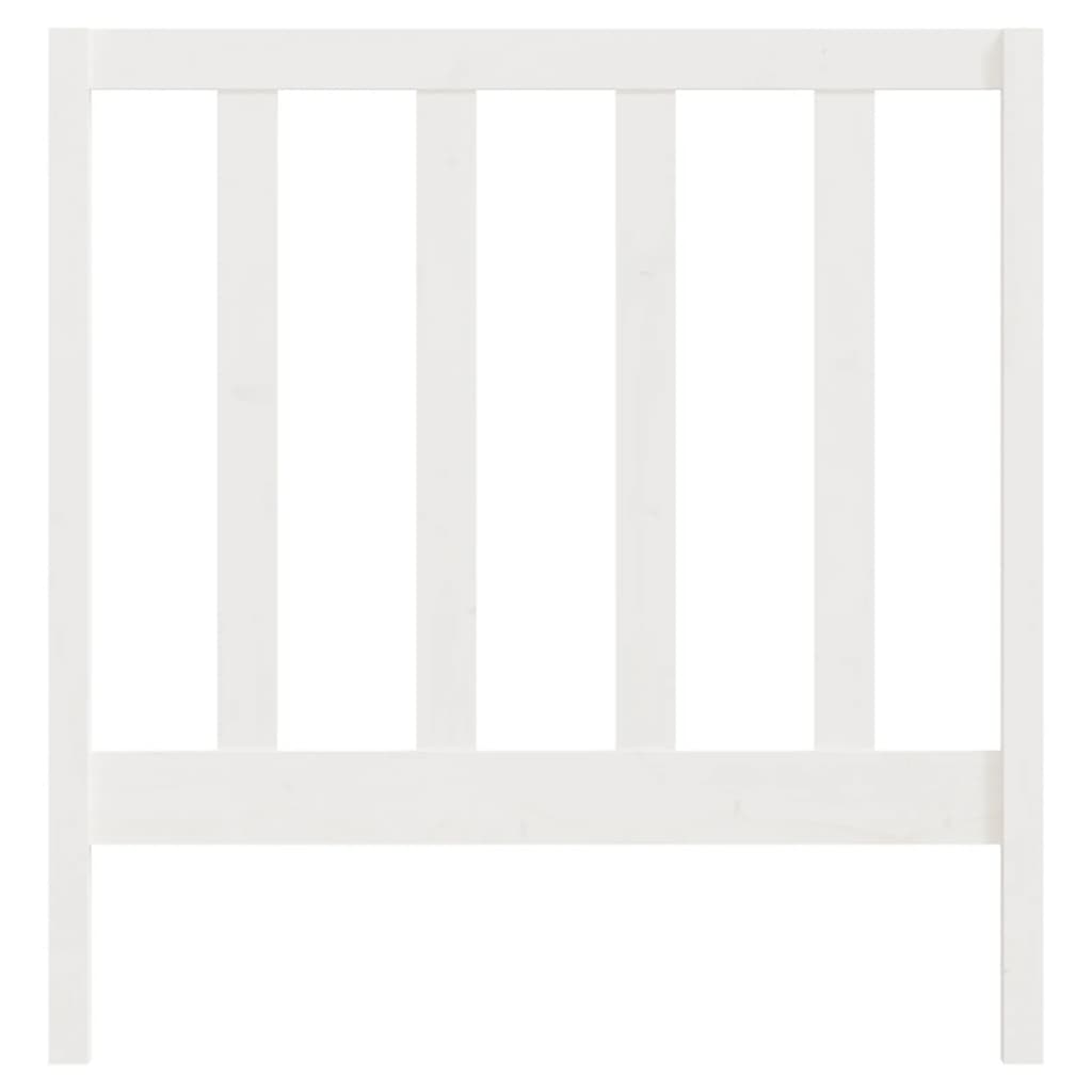 sengegavl 95x4x100 cm massivt fyrretræ hvid