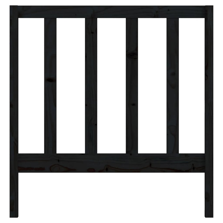 sengegavl 95x4x100 cm massivt fyrretræ sort