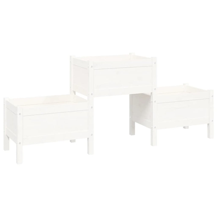 plantekasse 178,5x44x75 cm massivt fyrretræ hvid