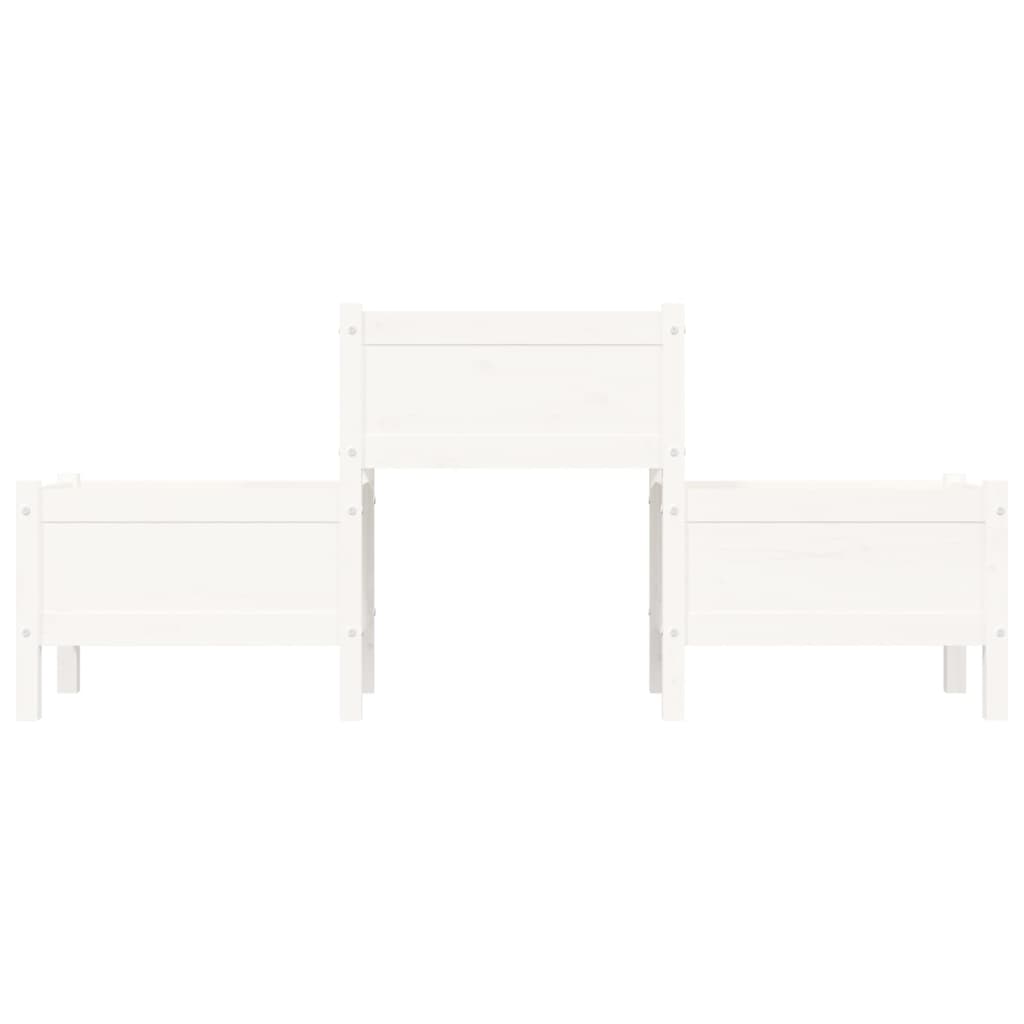 plantekasse 178,5x44x75 cm massivt fyrretræ hvid