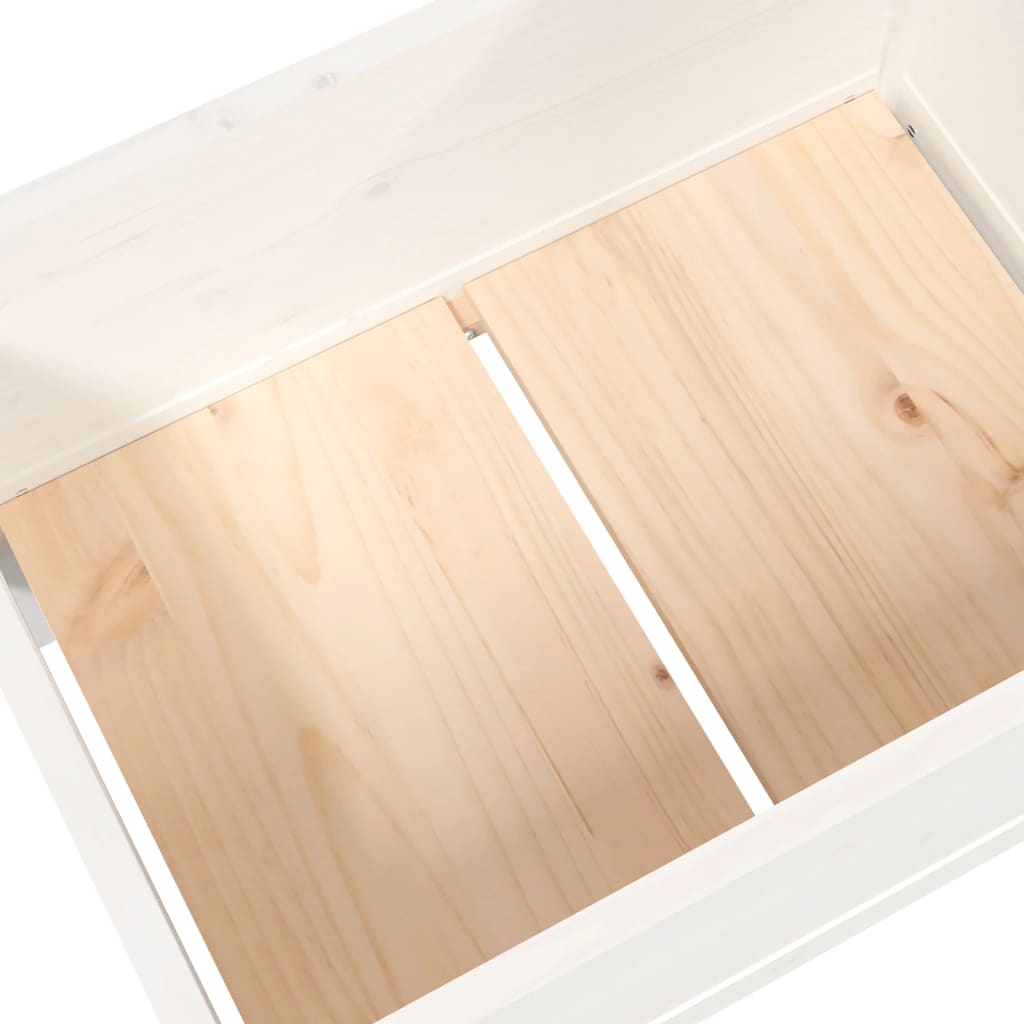 plantekasse 178,5x44x75 cm massivt fyrretræ hvid