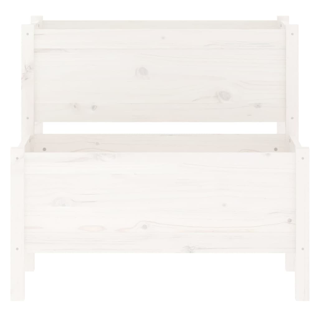 plantekasse 84,5x84x75 cm massivt fyrretræ hvid