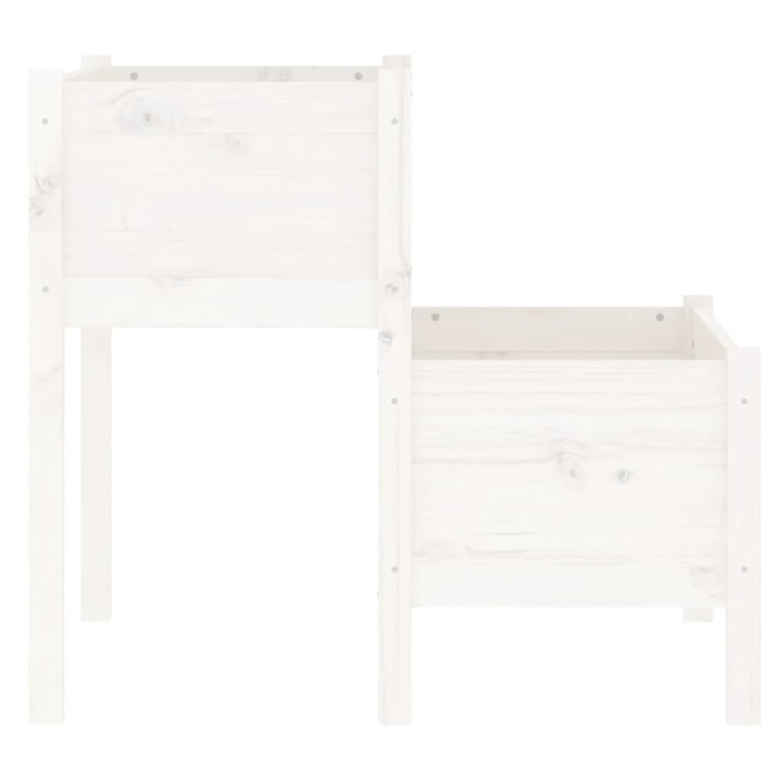 plantekasse 84,5x84x75 cm massivt fyrretræ hvid