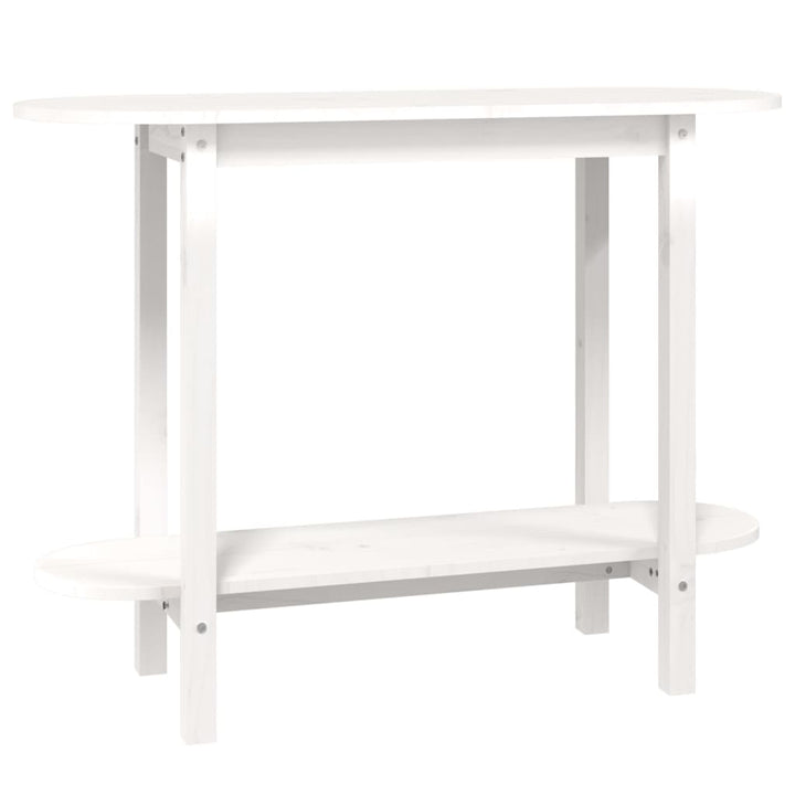 konsolbord 110x40x80 cm massivt fyrretræ hvid