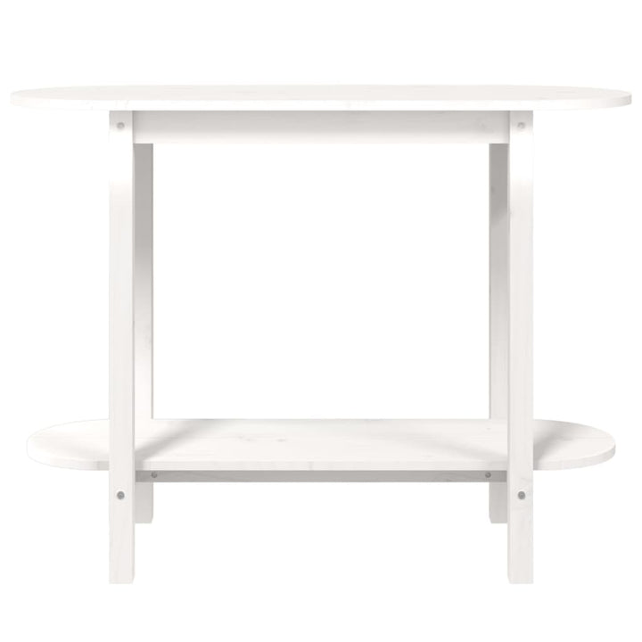 konsolbord 110x40x80 cm massivt fyrretræ hvid