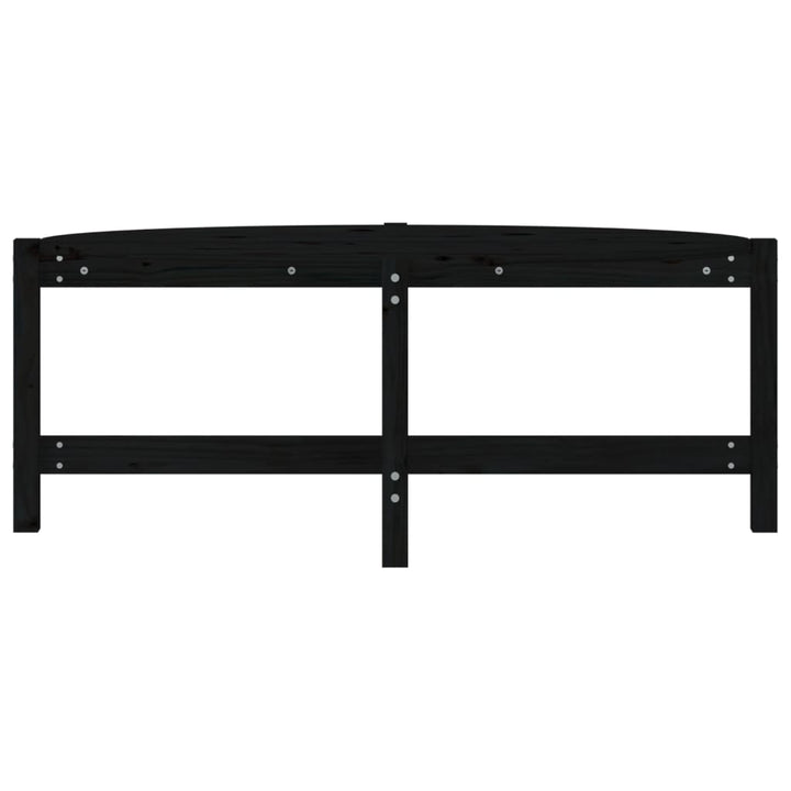 sofabord 118x63x45 cm massivt fyrretræ sort