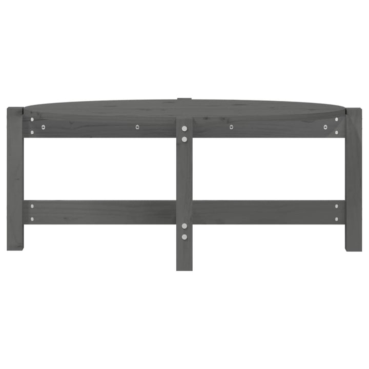 sofabord 87x48x35 cm massivt fyrretræ grå