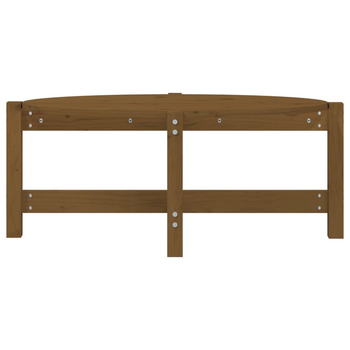 sofabord 87x48x35 cm massivt fyrretræ gyldenbrun
