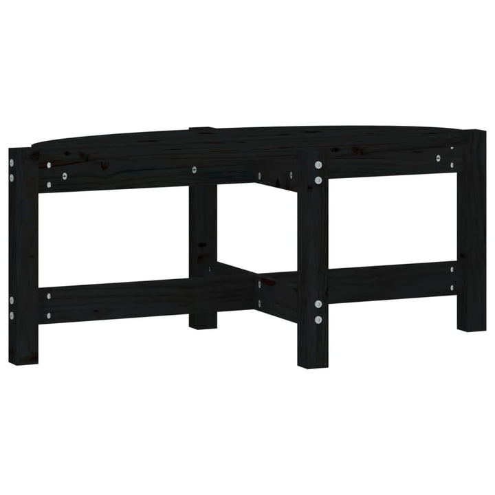 sofabord 87x48x35 cm massivt fyrretræ sort