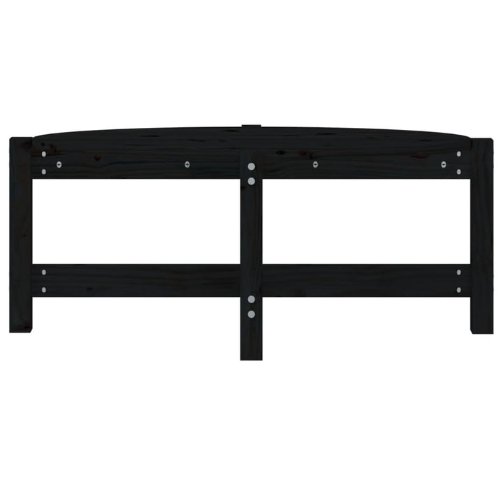 sofabord 87x48x35 cm massivt fyrretræ sort