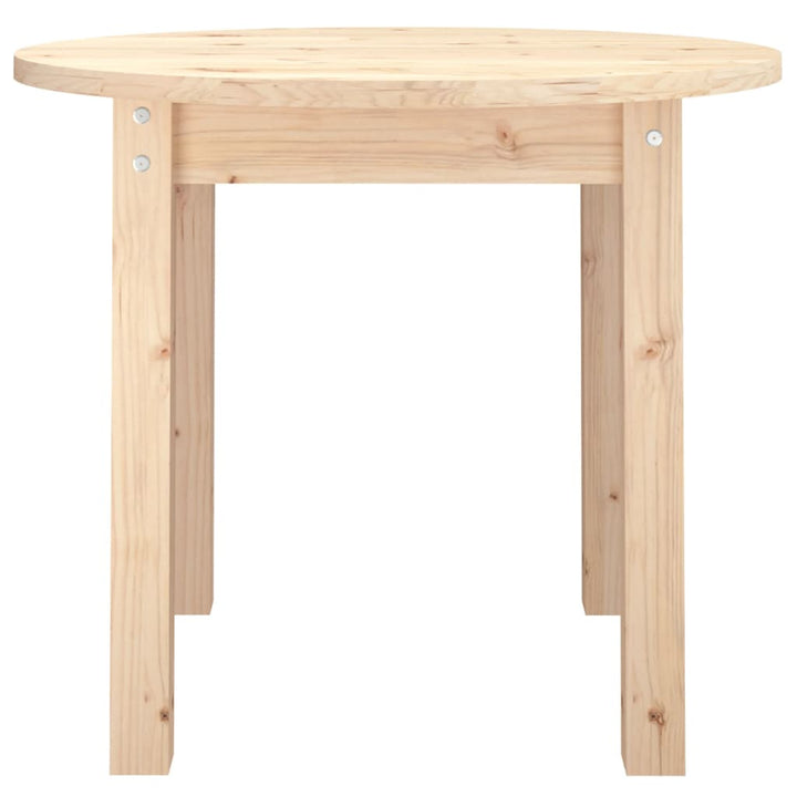 sofabord Ø 55x45 cm massivt fyrretræ