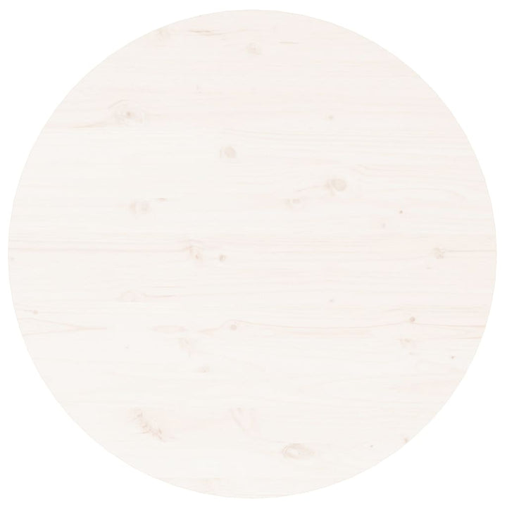 sofabord Ø 55x45 cm massivt fyrretræ hvid
