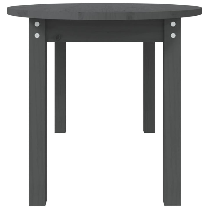 sofabord 110x55x45 cm massivt fyrretræ grå