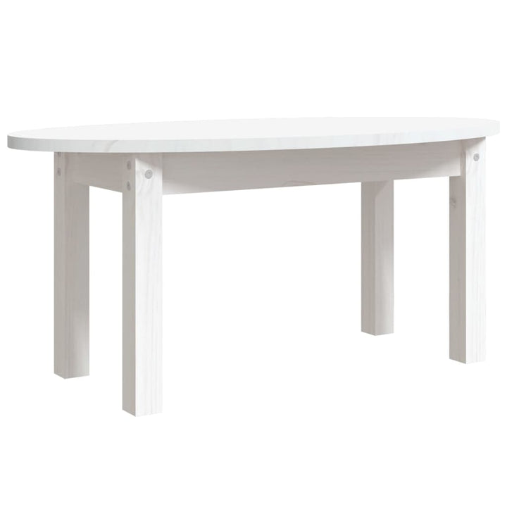 sofabord 80x40x35 cm massivt fyrretræ hvid