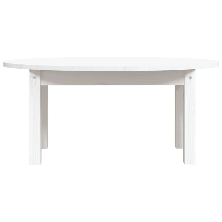 sofabord 80x40x35 cm massivt fyrretræ hvid