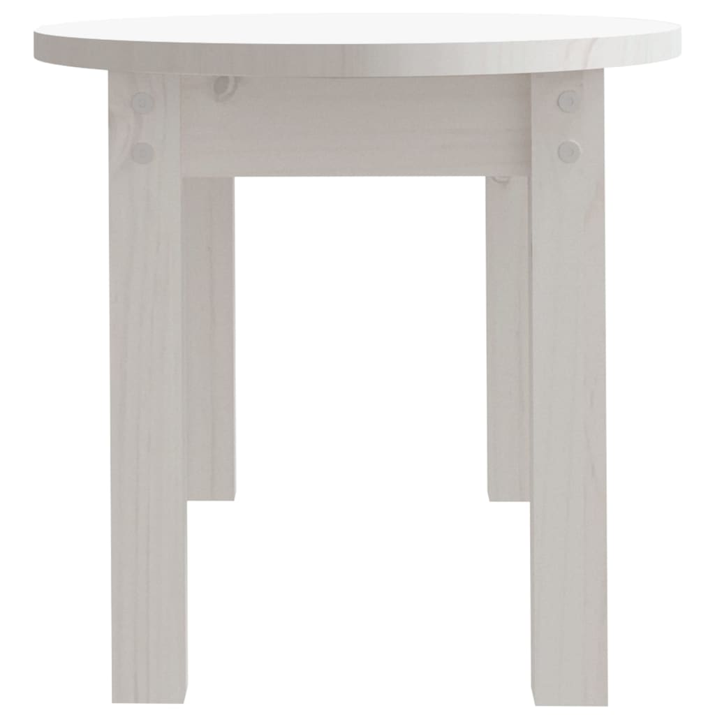 sofabord 80x40x35 cm massivt fyrretræ hvid