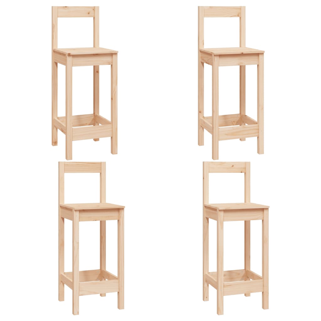 barsæt 5 dele massivt fyrretræ