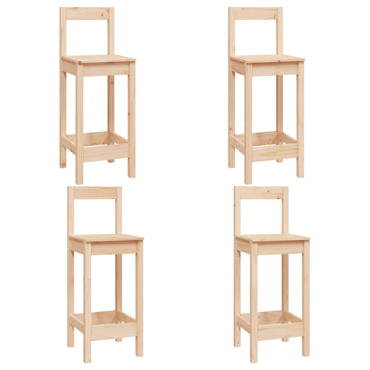 barsæt 5 dele massivt fyrretræ