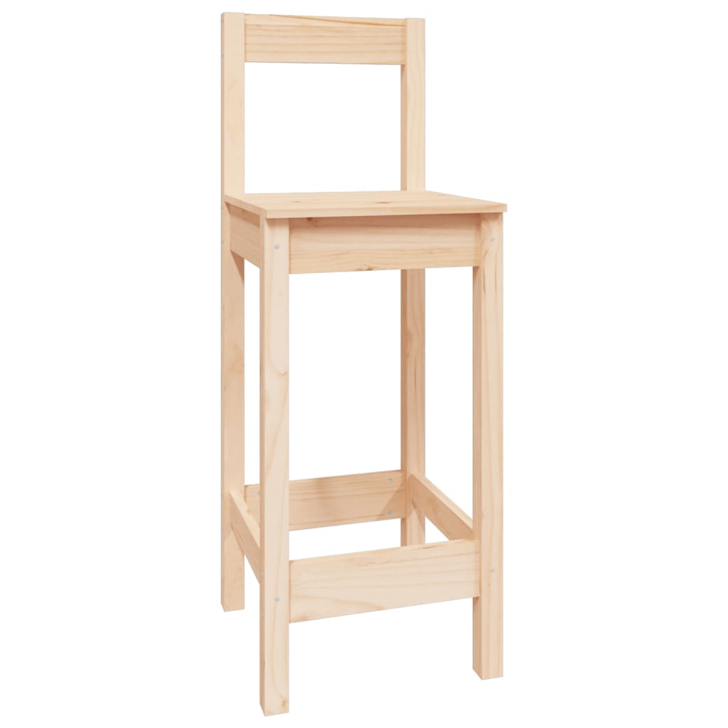 barsæt 5 dele massivt fyrretræ