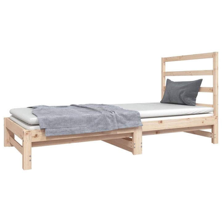 daybed med udtræk 2x(90x190) cm massivt fyrretræ