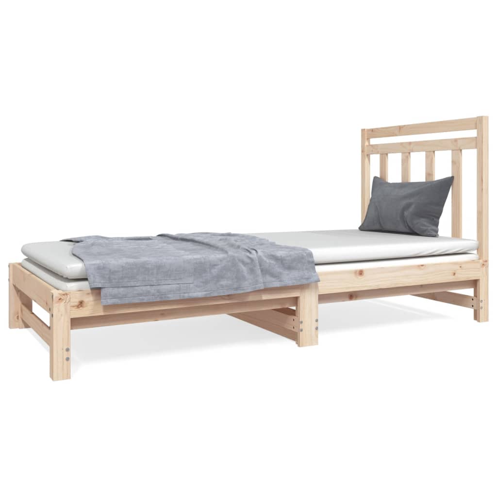 daybed med udtræk 2x(90x190) cm massivt fyrretræ