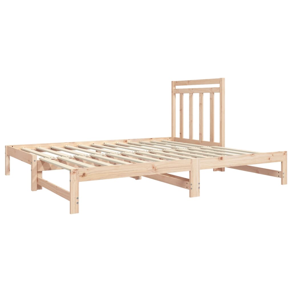 daybed med udtræk 2x(90x190) cm massivt fyrretræ